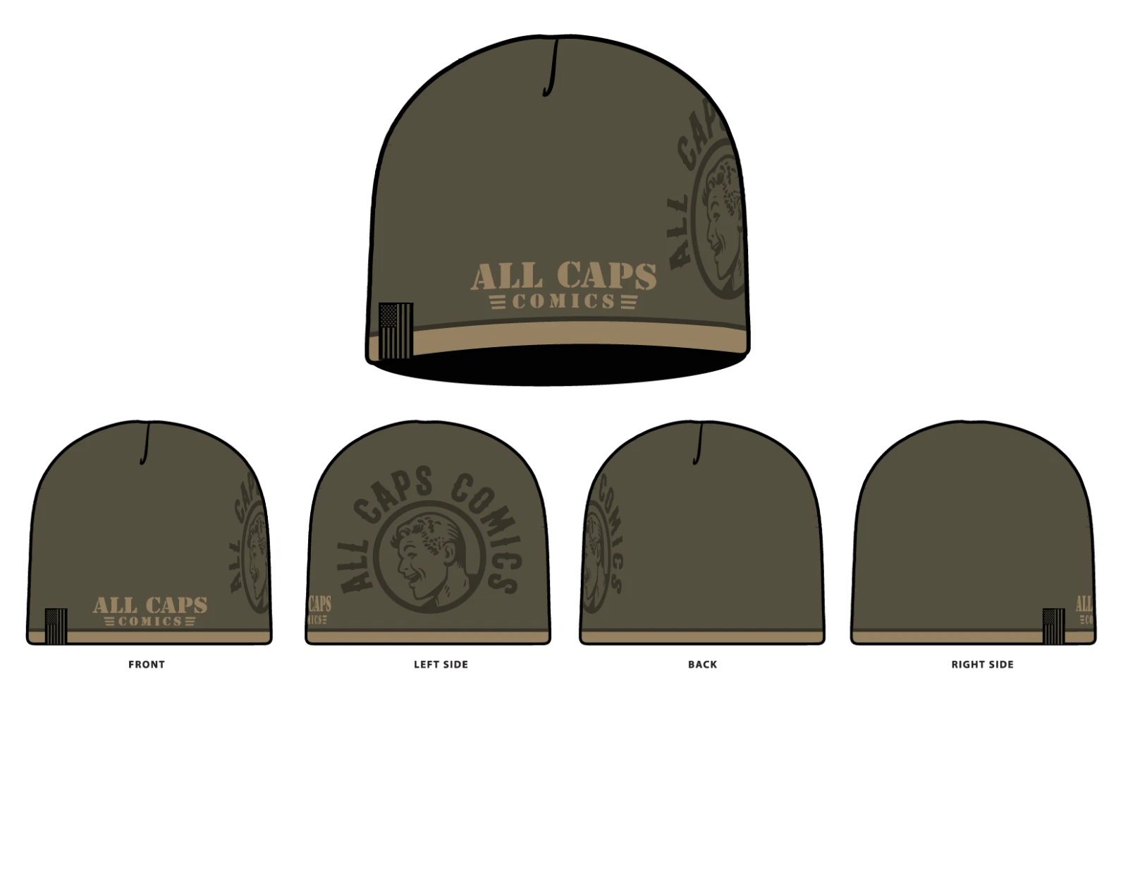 ALL CAPS BEANIE "Style C"