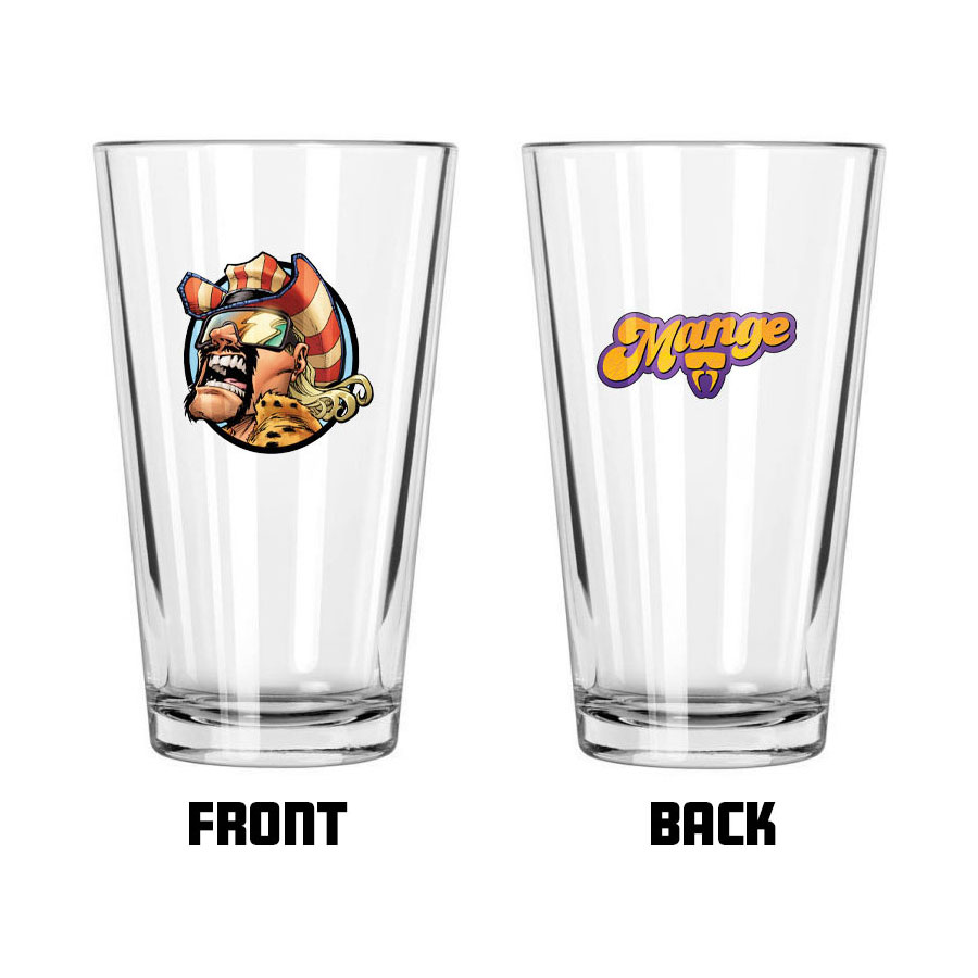 Inglorious Rex 3 Mange Davis 16oz Pint Glass